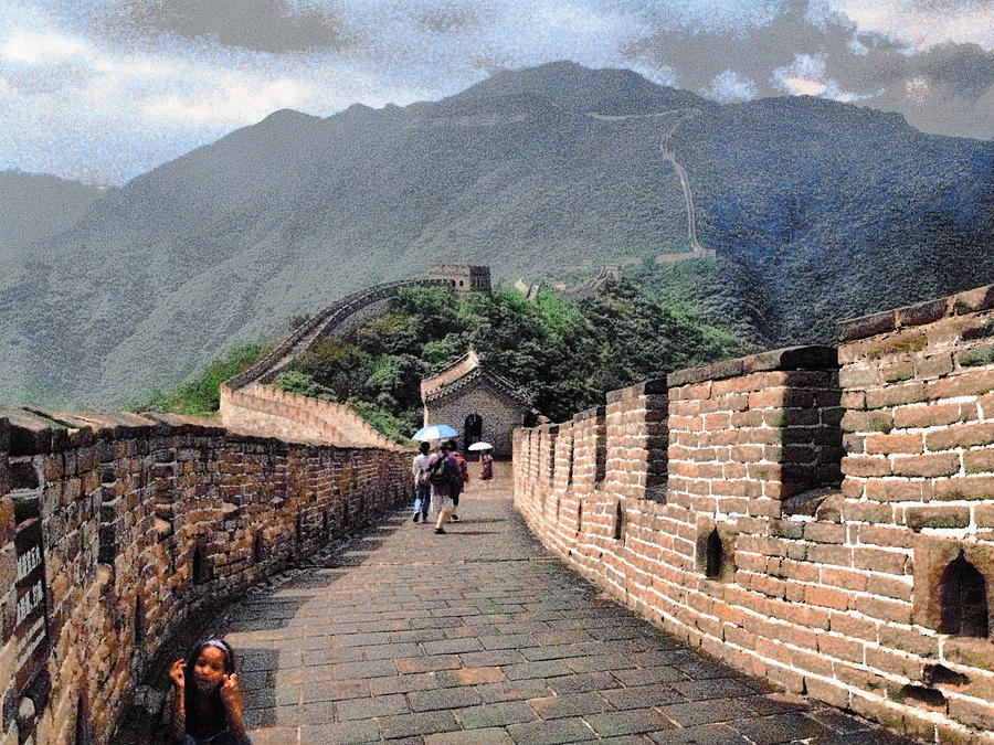 Walking on the Great Wall of China Photograph by Ashish Agarwal