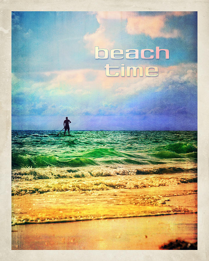 Vintage Photograph - Beach Time by Tammy Wetzel