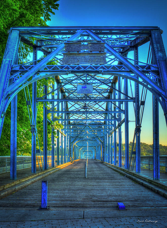 Chattanooga Walk With Me Walnut Street Pedestrian Bridge Chattanooga Tn Bridge Architecture Art Photograph by Reid Callaway