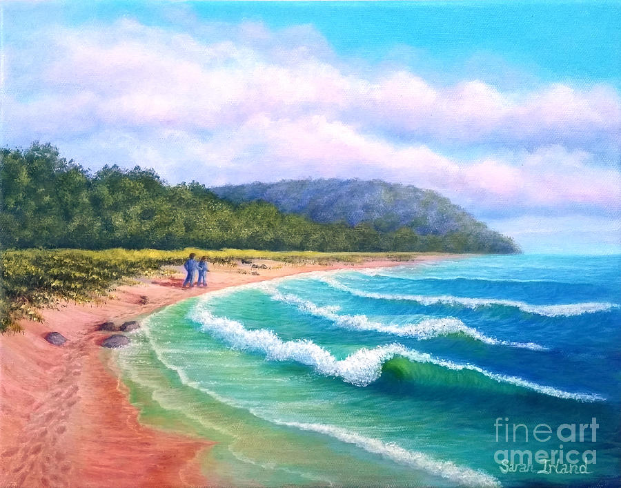 Walking the Beach Painting by Sarah Irland