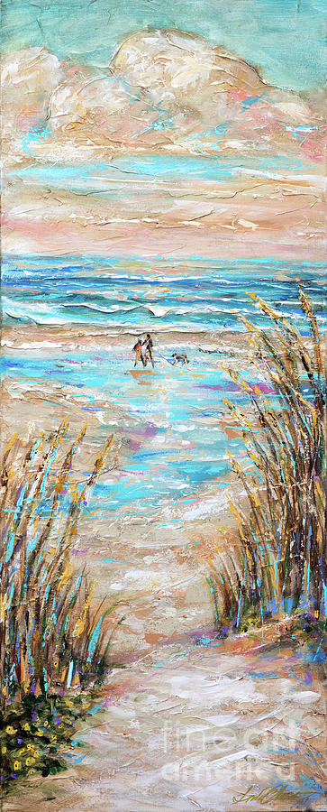Walking the Dog III Painting by Linda Olsen