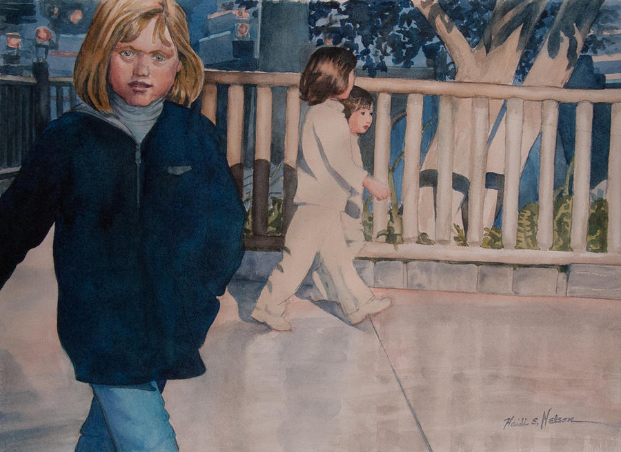 Walking the Mall Painting by Heidi E Nelson