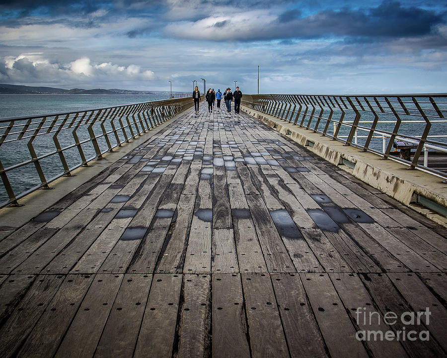 Walking the Pier Photograph by Perry Webster