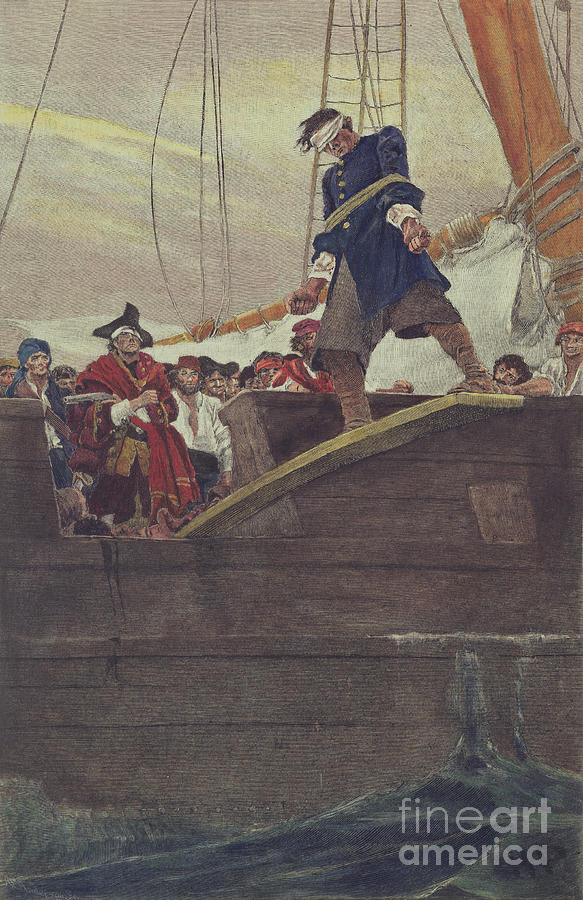 Pirates Of The Caribbean Painting - Walking the Plank by Howard Pyle