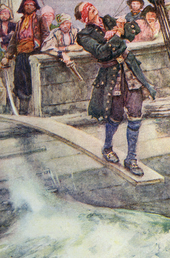 Walking The Plank Painting - Walking the plank by Walter Stanley Paget