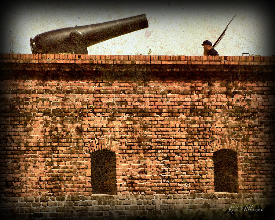 Fort Clinch Photograph - Walking the Post by Rick Wilkerson