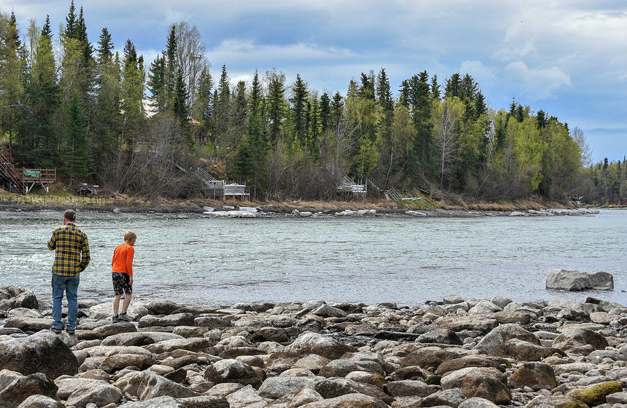 Kenai River Photograph - Walking the River by Crewdson Photography Kenai River Photograph - Walking the River by Crewdson Photography