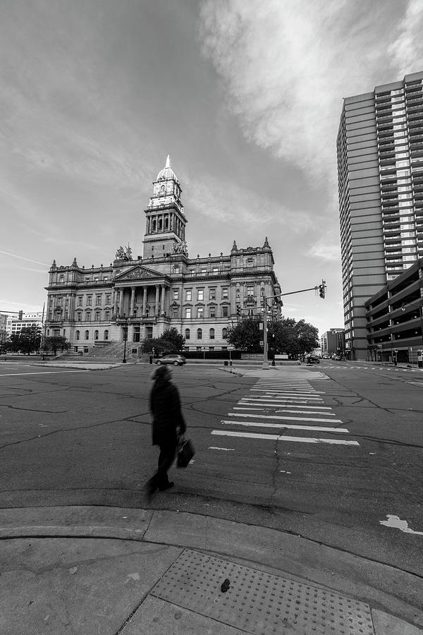 Walking to Detroit City Hall  Photograph by John McGraw