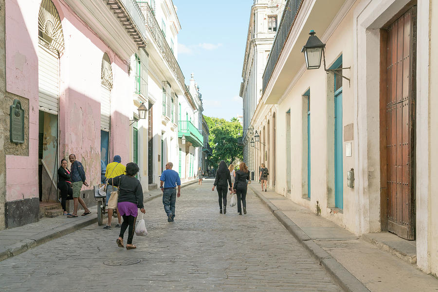 Walking to Work Havana Photograph by Sharon Popek