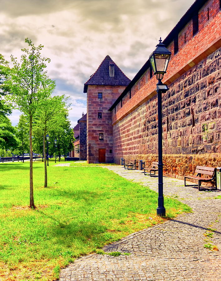 Wall and tower of the fortification in old town, Nuremberg, Germany Photograph by Elenarts - Elena Duvernay photo