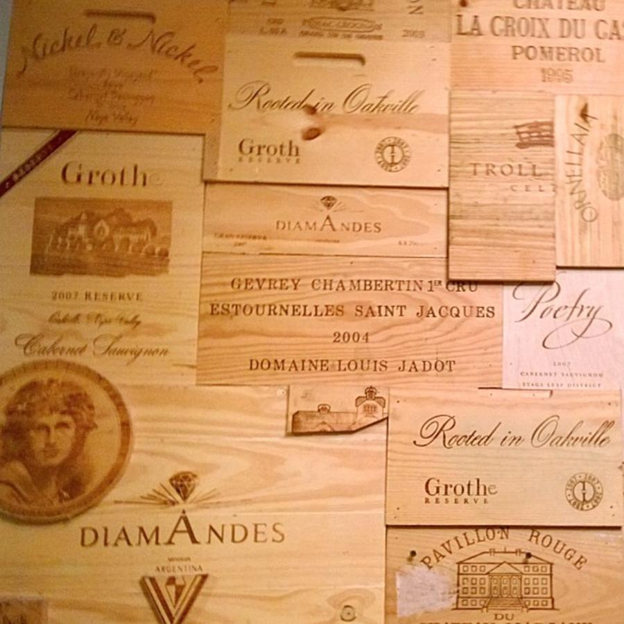 Decor Photograph - Wall Decorated With Used Wine Crates by Shari Warren Decor Photograph - Wall Decorated With Used Wine Crates by Shari Warren