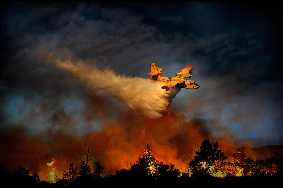 Landscape Photograph - Wall Of Fire by Antonio Grambone