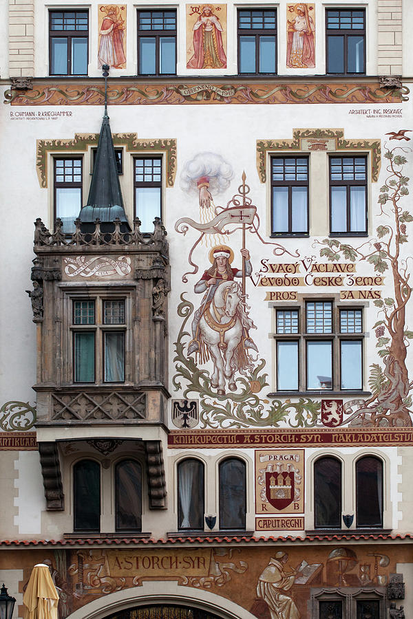 Wall Painting In Prague Old Town Square Photograph by Aivar Mikko