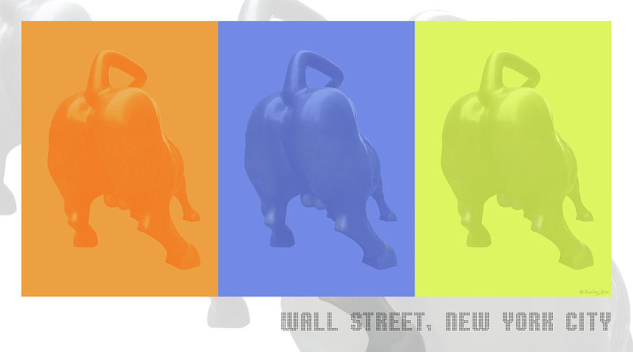 Wall Street Bull Digital Art by Xueling Zou
