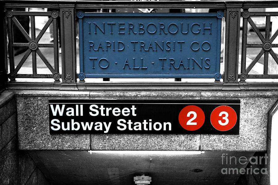 Wall Street Subway Station Fusion Photograph by John Rizzuto