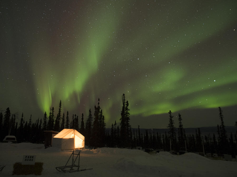 Wall Tents and Aurora Photograph by Ian Johnson