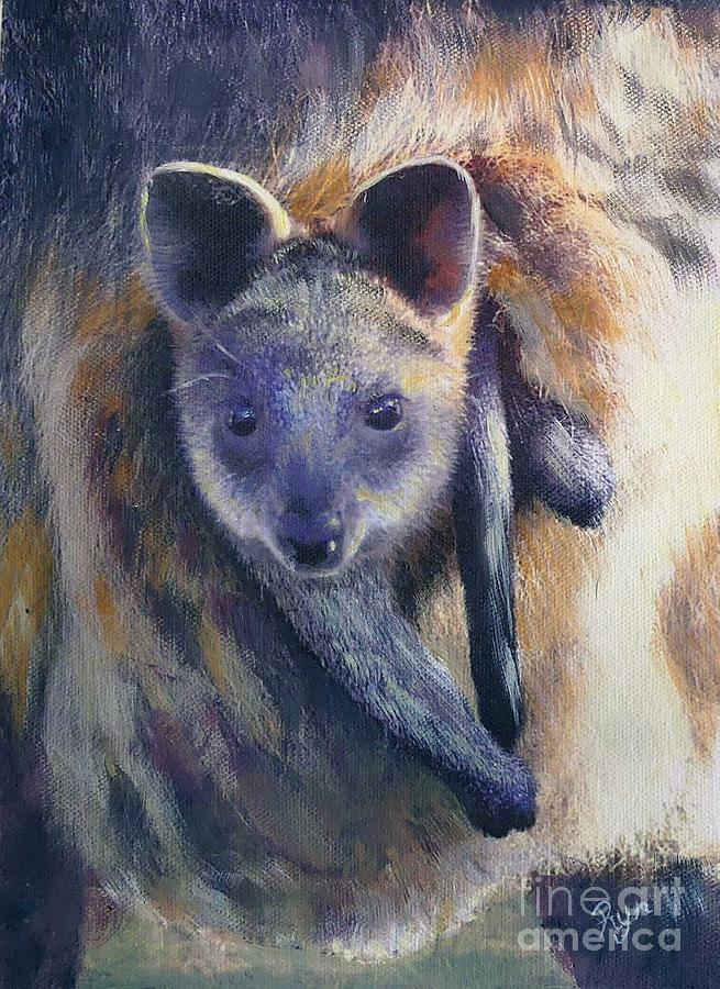 Wildlife Painting - Wallaby Joey by Ryn Shell