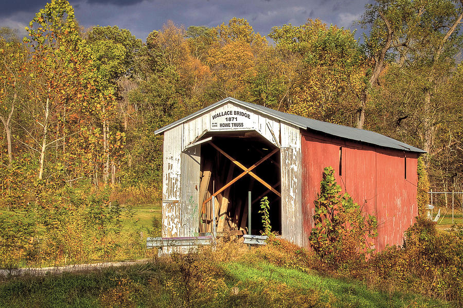 Wallace covered bridge Photograph by Jack R Perry