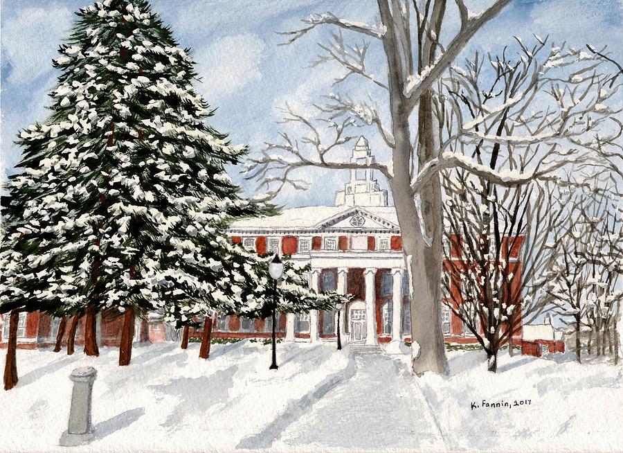 Wallace Hall Painting by B Kathleen Fannin