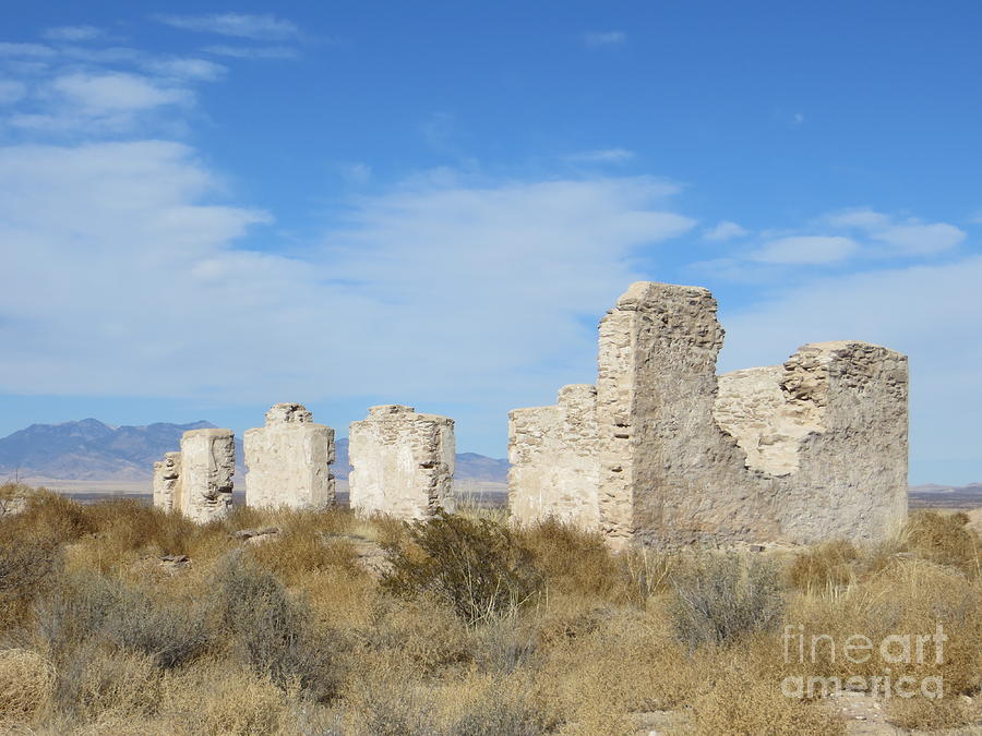 Desert Photograph - Walls of Fort Craig by Lorita Montgomery