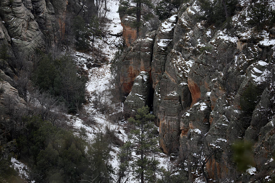 Walnut Canyon in Flagstaff in Winter Photograph by Mary Bedy