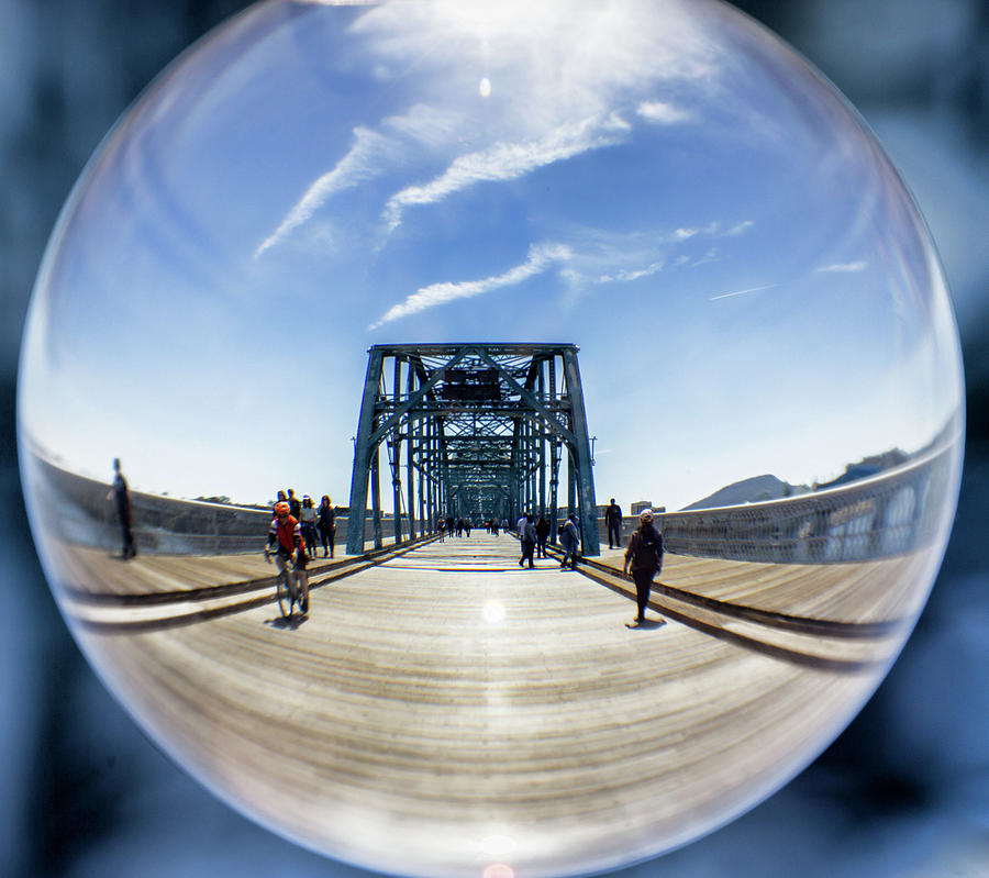 Walnut Street Bridge Lensball by Angel Sharum Walnut Street Bridge Lensball by Angel Sharum