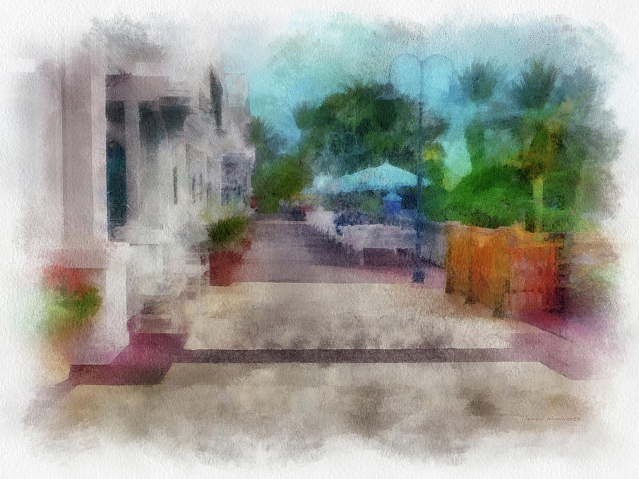 Walt Disney World Relaxing On The Patio PA 01 Mixed Media by Thomas Woolworth