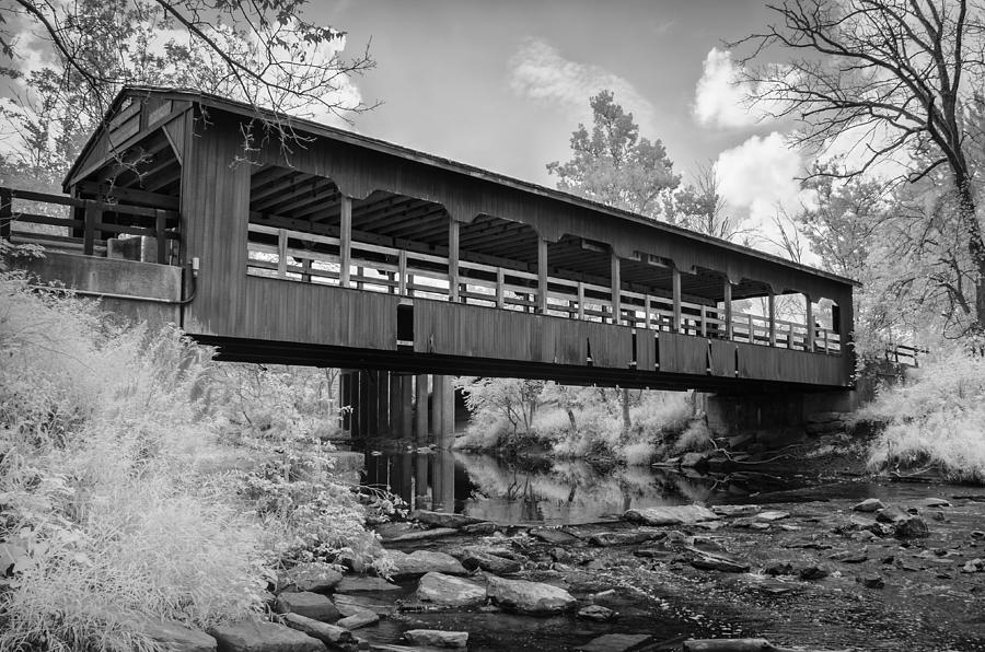 Walter F. Ehrnfelt Covered Bridge Infrared photo Photograph by Michael Demagall