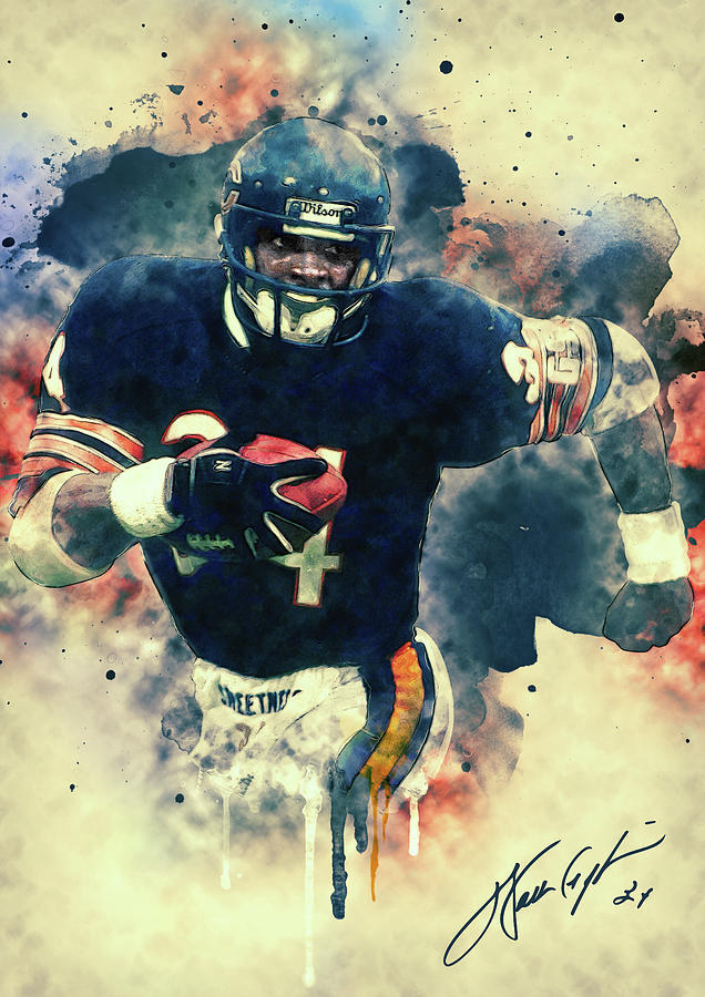 Walter Payton Painting by Hoolst Design