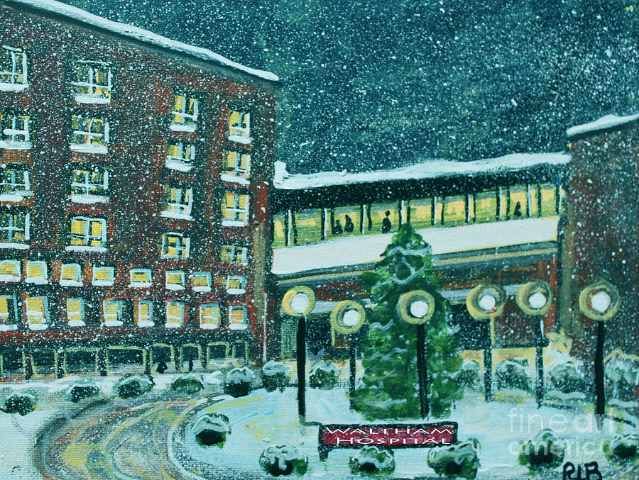 Waltham Hospital on Hope Ave Painting by Rita Brown