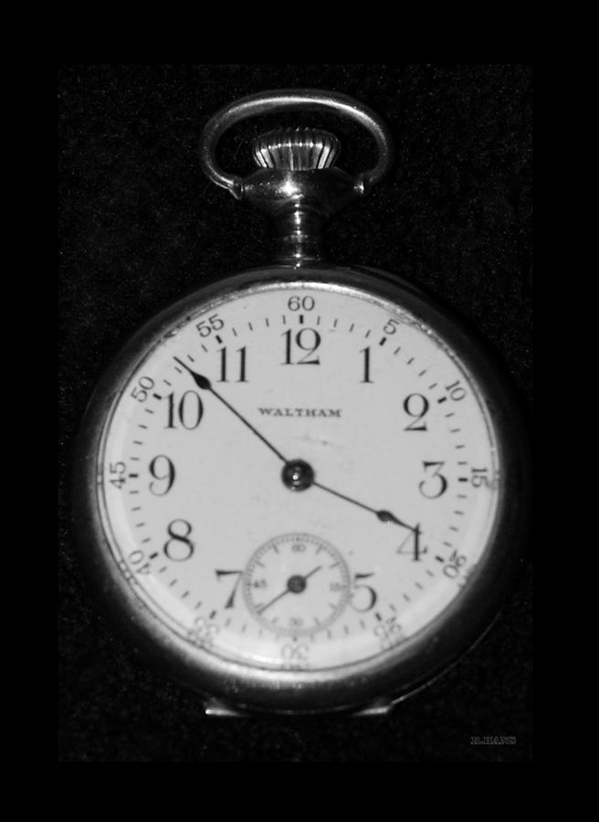 WALTHAM POCKETWATCH in BLACK AND WHITE Photograph by Rob Hans