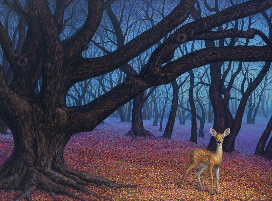 Deer Painting - Wanderer by James W Johnson