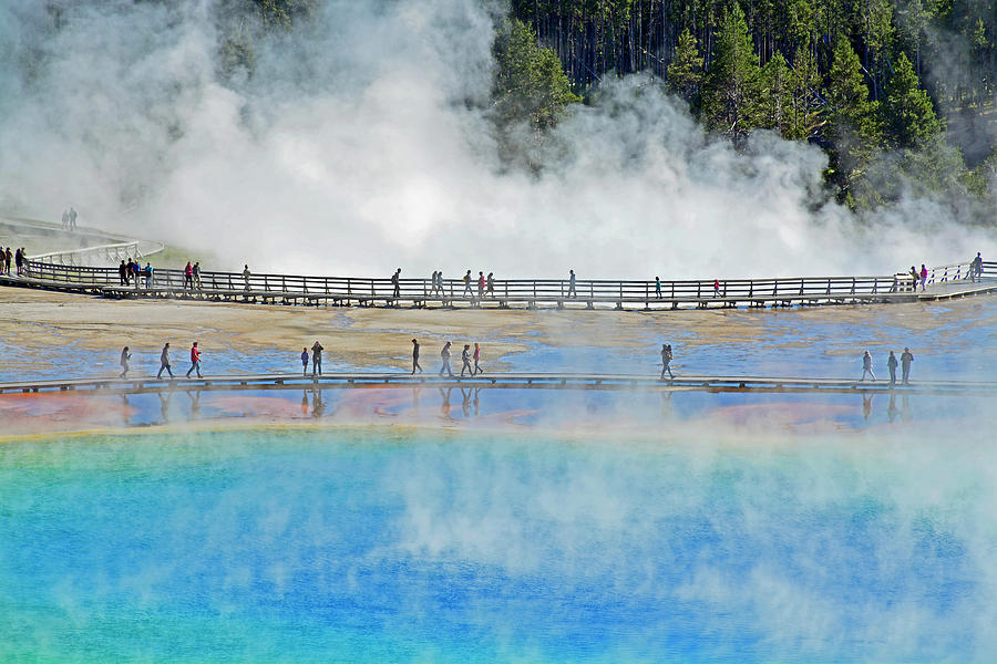 Wandering and Wondering at Grand Prismatic Spring 02 Photograph by Bruce Gourley