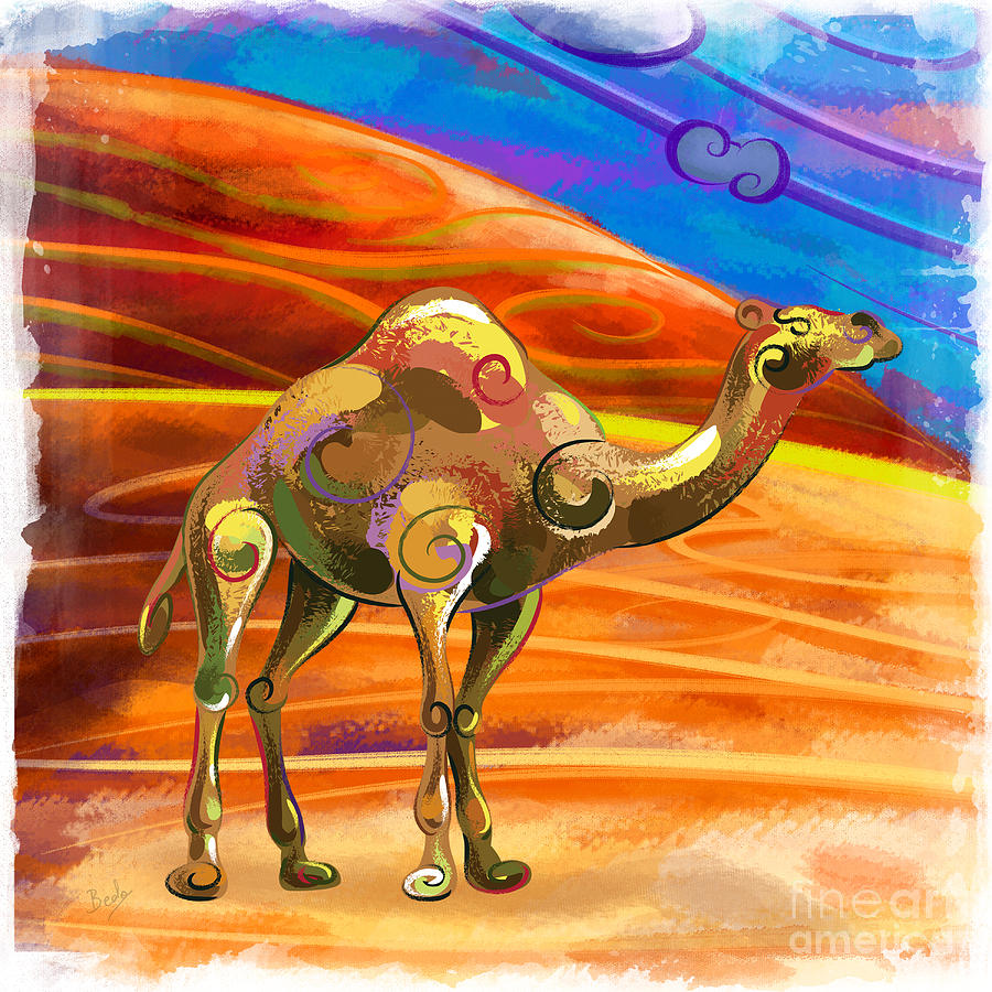 Summer Painting - Wandering Camel by Peter Awax