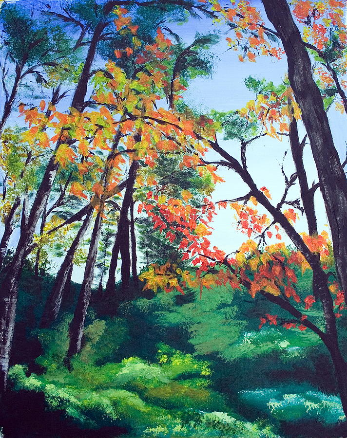 Wandering through the Woods Painting by Monika Degan