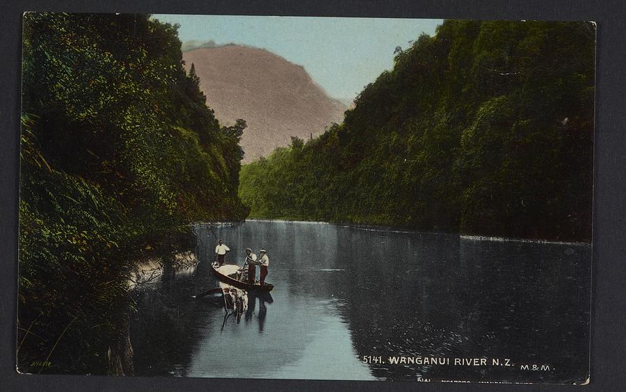 Wanganui River, The New Zealand, 1904-1915, Dunedin, by Muir and  Moodie studio Painting by Celestial Images