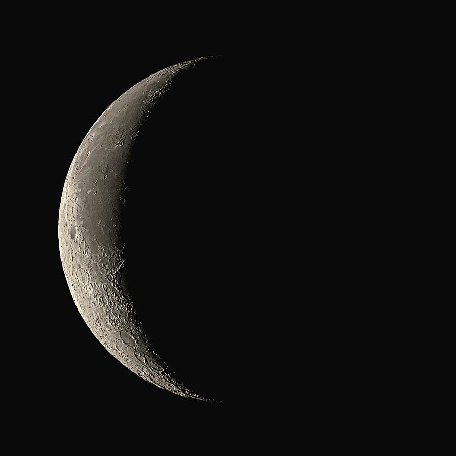 Waning Crescent Moon Photograph by Eckhard Slawik
