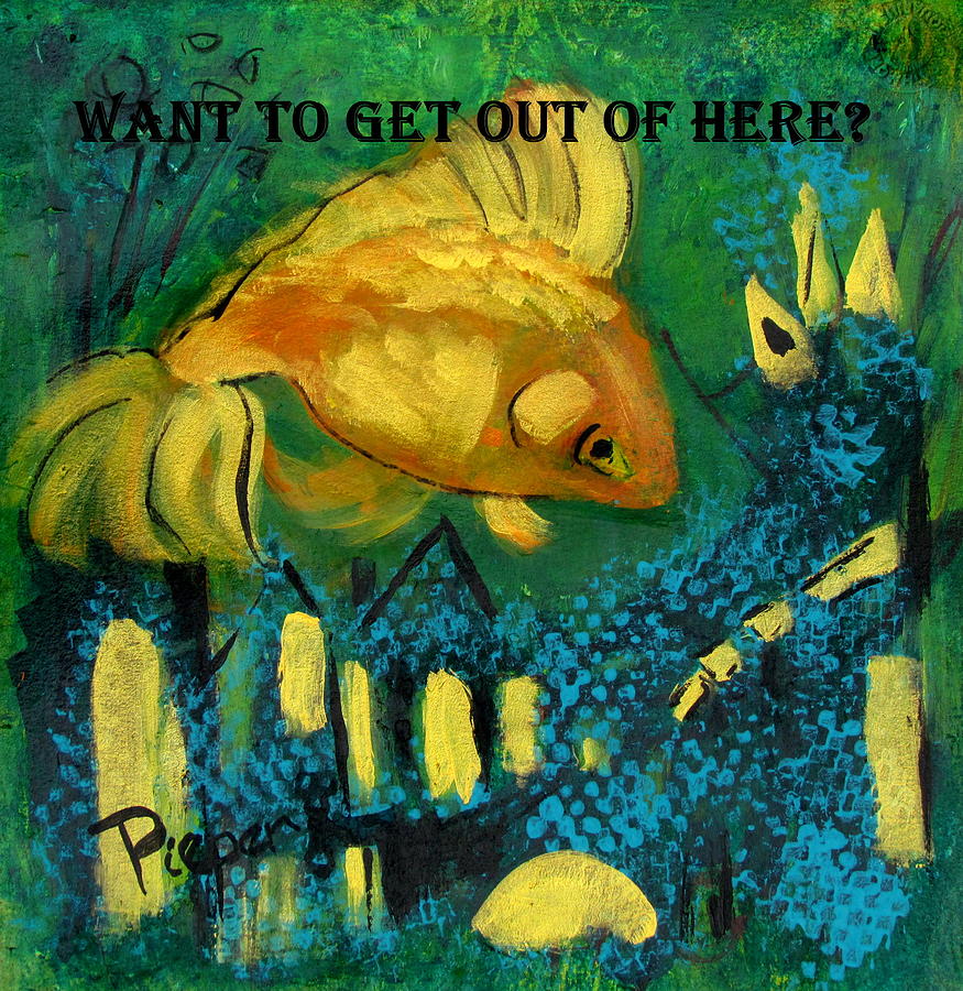 Want to Get Out of Here Painting by Betty Pieper
