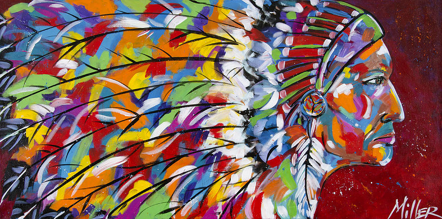 War Bonnet Painting by Tracy Miller