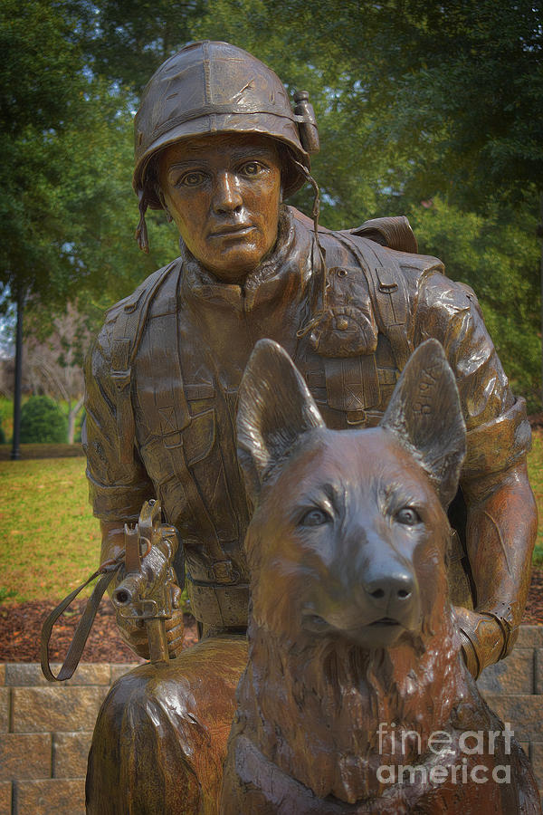 War Dogs Memorial  Photograph by Skip Willits