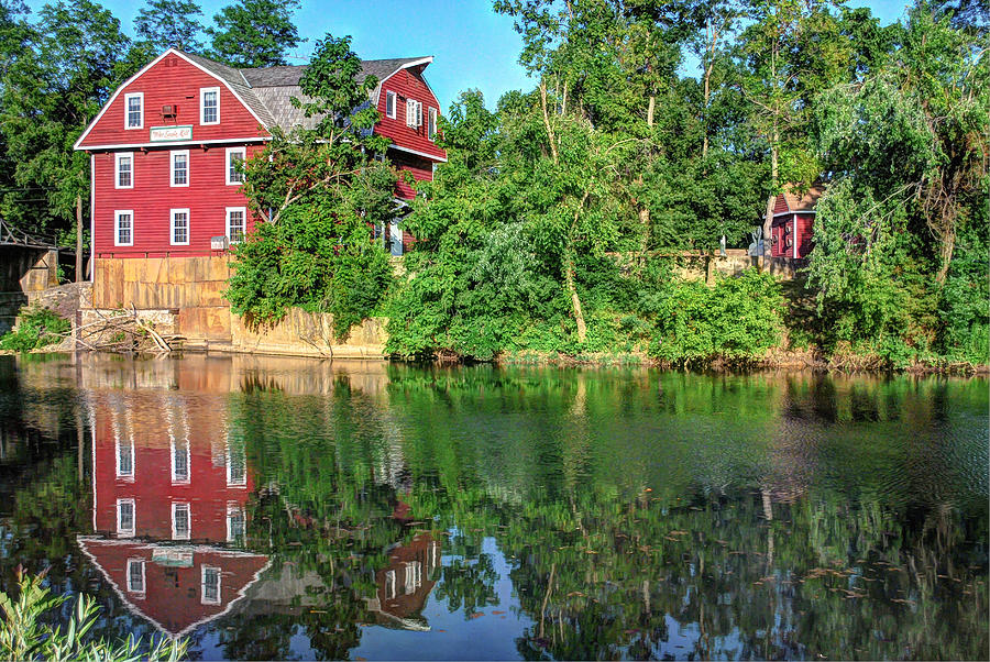 War Eagle Mill on the River - Northwest Arkansas Photograph by Gregory Ballos