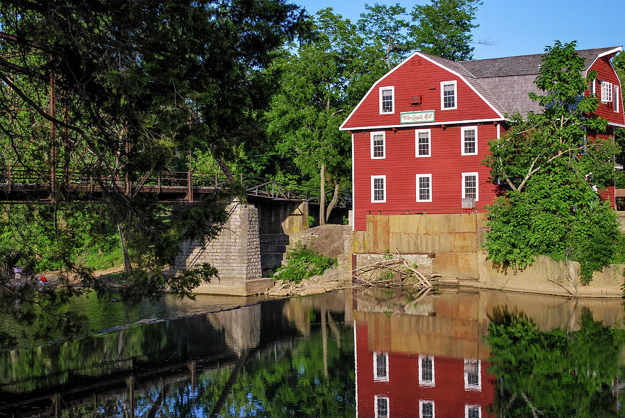 Fall Photograph - War Eagle Mill Perfect Reflection - Northwest Arkansas by Gregory Ballos
