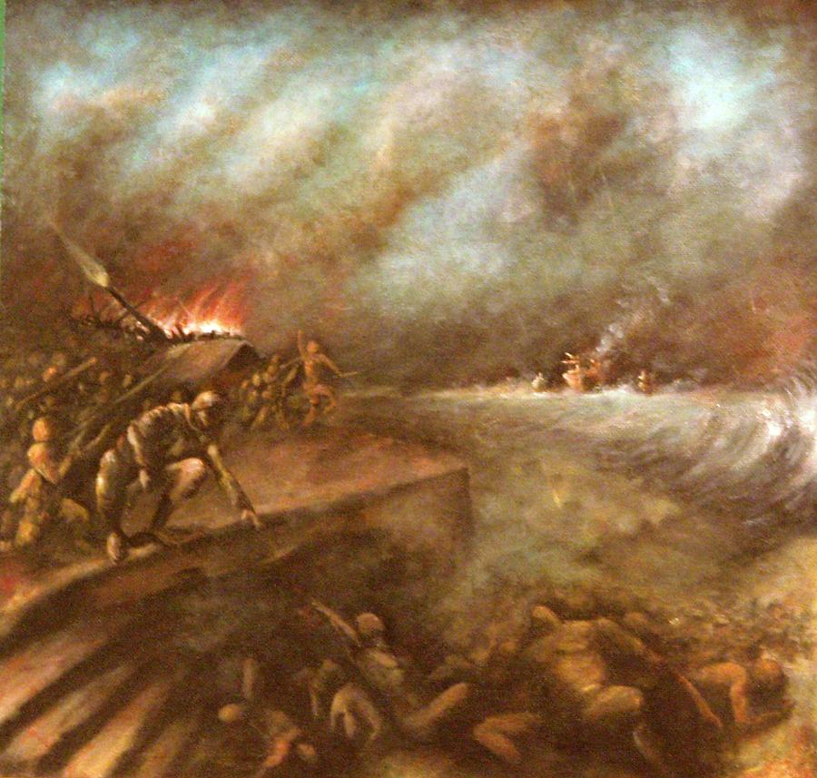 War Painting by John Edwe