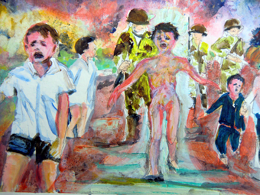 Nude Painting - War by Mindy Newman