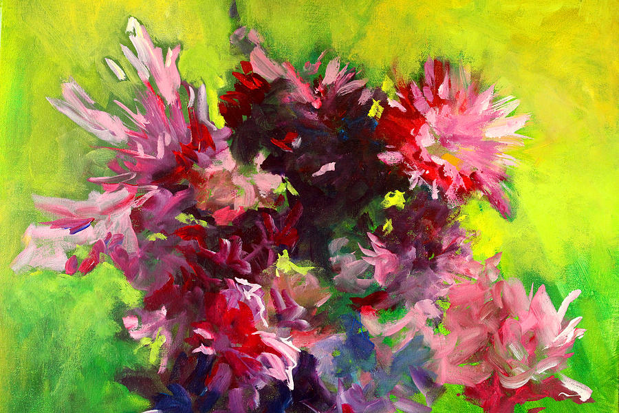 War of the Roses Painting by Nancy Merkle