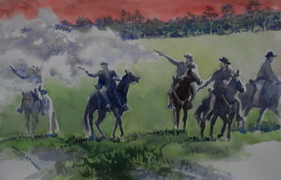 War Sky Painting by Martha Tisdale