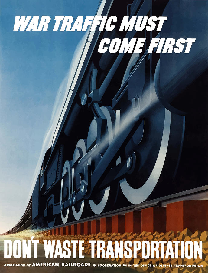 Train Painting - War Traffic Must Come First by War Is Hell Store