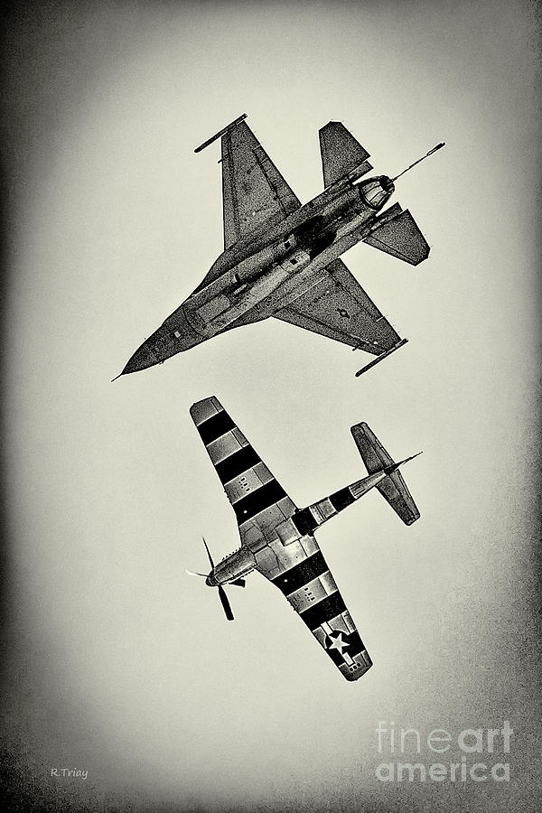 Warbirds The Old and the New Flight Formation Photograph by Rene Triay FineArt Photos