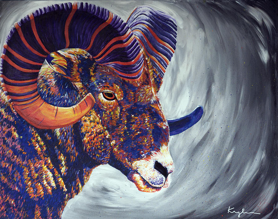 Sheep Painting - Warden by Kylie Fine Art