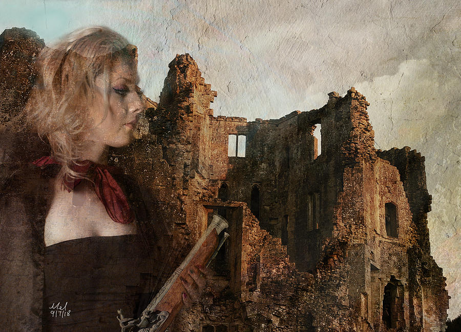 Wardour Castle - Ghost Digital Art by Mel Beasley